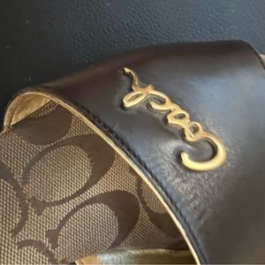 Coach healed wooden sandals